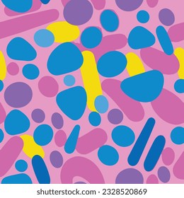 seamless vector pattern geometric organic shapes and forms textile fabric or ceramic tiles background