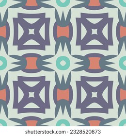 seamless vector pattern geometric organic shapes and forms textile fabric or ceramic tiles background