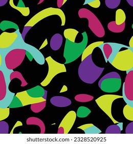 seamless vector pattern geometric organic shapes and forms textile fabric or ceramic tiles background