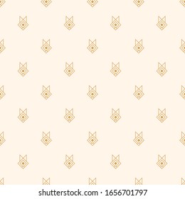 Seamless vector pattern with geometric ornament in art deco style. Universal retro design for print.