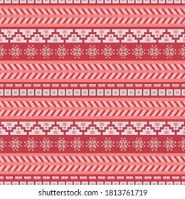 Seamless vector pattern with geometric ornament. Background with ethnic oriental motives. Simple stylish design for printing on clothing, textiles, wallpaper, paper.