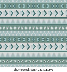 Seamless vector pattern with geometric ornament. Ethnic textile design. Background with Aztec, Mexican, Peruvian folk motives.