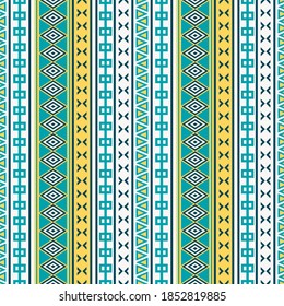 Seamless vector pattern with geometric ornament. Textile boho design. Background with ethnic motives.