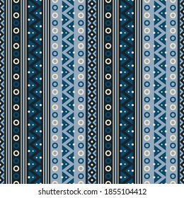Seamless vector pattern with geometric ornament. Boho design for textiles. Background with ethnic motives.