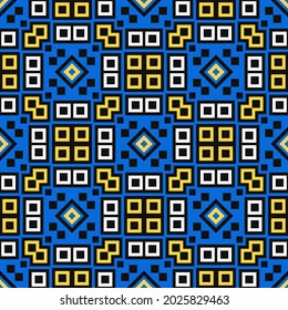 Seamless vector pattern with geometric ornament. Ethnic design for textiles, paper and other surfaces. Traditional motives in the style of boho, folk. 