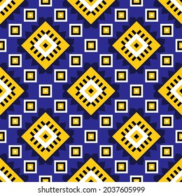 Seamless vector pattern with geometric ornament. Ethnic boho design for textiles, paper. Traditional folk motives of the Aztecs, Mexicans and other nations. 