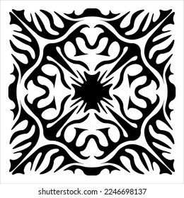 Seamless vector pattern in geometric ornament style.Tile Ornament. Vector illustration of symmetrical pattern mosaic