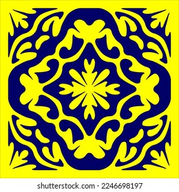 Seamless vector pattern in geometric ornament style.Tile Ornament. Vector illustration of symmetrical pattern mosaic