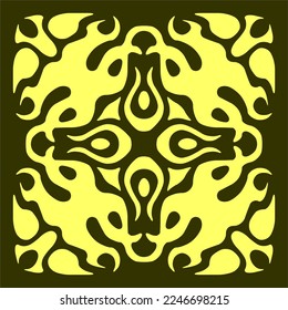 Patrón vectorial sin soldadura en estilo de ornamento geométrico.Ornamento de mosaico. Ilustración vectorial del mosaico de patrones simétricos