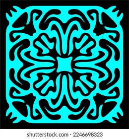 Seamless vector pattern in geometric ornament style.Tile Ornament. Vector illustration of symmetrical pattern mosaic