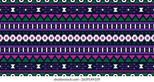 Seamless vector pattern with geometric ornament. Ethnic style design with Peruvian, Mexican, Aztec motifs. Decorative print for textiles, fabrics, wallpapers, paper and other surfaces.