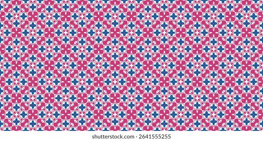 Seamless vector pattern with geometric ornament in oriental style. Arabic design for textile, fabric, wallpaper. Turkish decorative motifs in contrast palette. Ethnic abstract background.