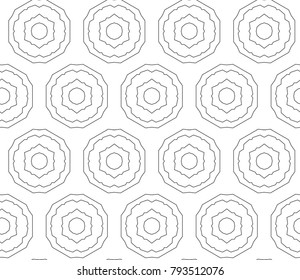 Seamless vector pattern in geometric ornament style