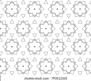 Seamless vector pattern in geometric ornament style