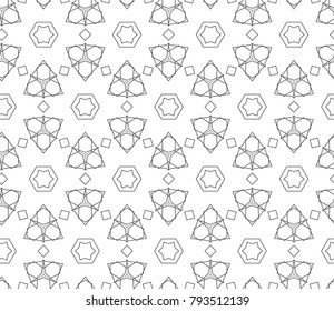 Seamless vector pattern in geometric ornament style