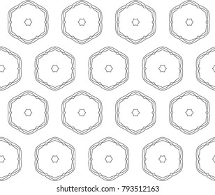 Seamless vector pattern in geometric ornament style