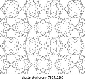 Seamless vector pattern in geometric ornament style
