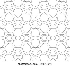 Seamless vector pattern in geometric ornament style