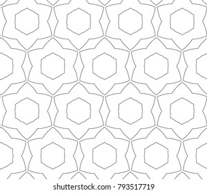 Seamless vector pattern in geometric ornament style