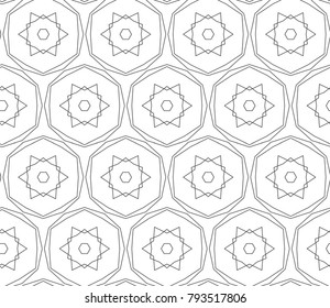 Seamless vector pattern in geometric ornament style