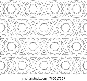 Seamless vector pattern in geometric ornament style