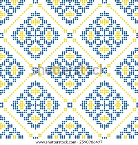 Seamless vector pattern with geometric ornament, Ukrainian ornament in ethnic style, identity, vyshyvanka, embroidery for print clothes, websites, banners