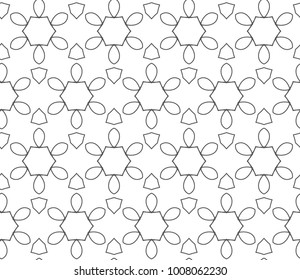 Seamless vector pattern in geometric ornamental style
