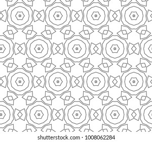 Seamless vector pattern in geometric ornamental style