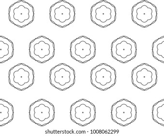 Seamless vector pattern in geometric ornamental style