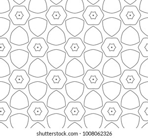 Seamless vector pattern in geometric ornamental style