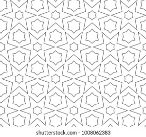 Seamless vector pattern in geometric ornamental style