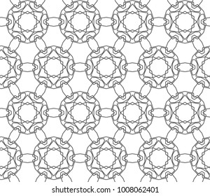 Seamless vector pattern in geometric ornamental style