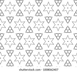 Seamless vector pattern in geometric ornamental style