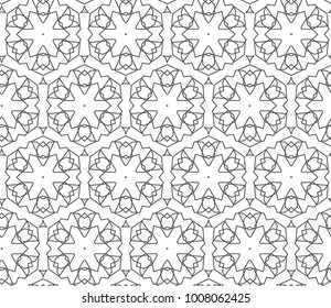 Seamless vector pattern in geometric ornamental style