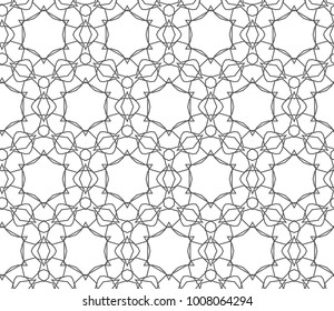 Seamless vector pattern in geometric ornamental style