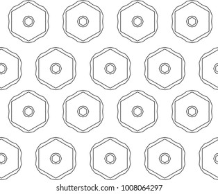 Seamless vector pattern in geometric ornamental style
