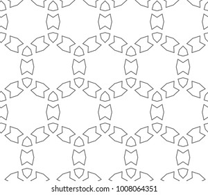 Seamless vector pattern in geometric ornamental style