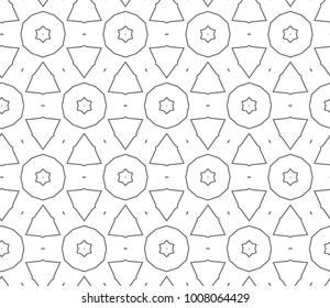Seamless vector pattern in geometric ornamental style