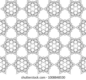 Seamless vector pattern in geometric ornamental style