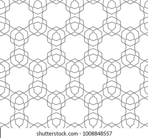 Seamless vector pattern in geometric ornamental style