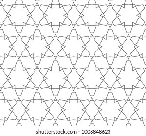 Seamless vector pattern in geometric ornamental style