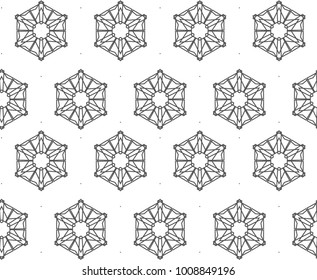 Seamless vector pattern in geometric ornamental style