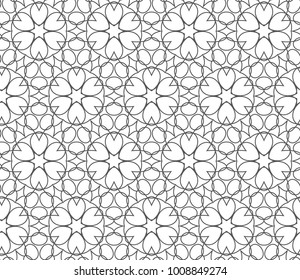 Seamless vector pattern in geometric ornamental style
