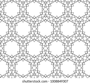 Seamless vector pattern in geometric ornamental style