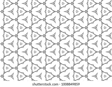 Seamless vector pattern in geometric ornamental style