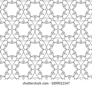 Seamless vector pattern in geometric ornamental style