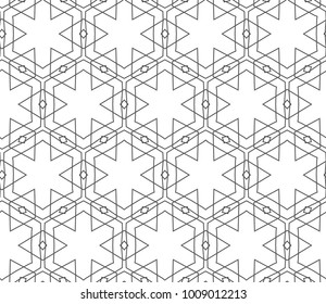 Seamless vector pattern in geometric ornamental style