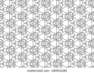 Seamless vector pattern in geometric ornamental style