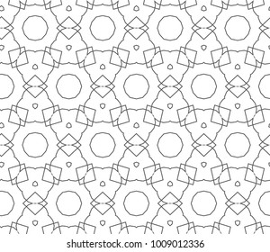 Seamless vector pattern in geometric ornamental style