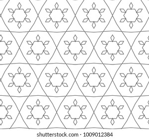 Seamless vector pattern in geometric ornamental style